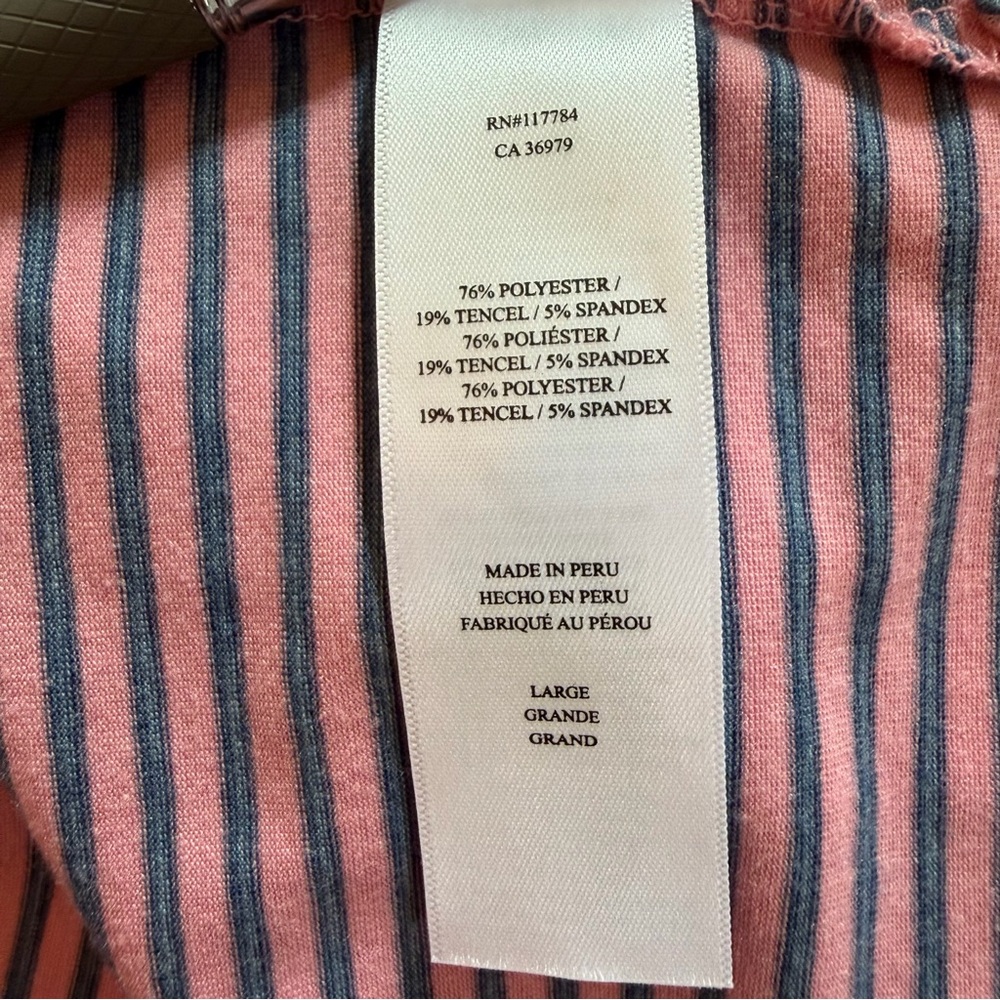 Rails Merced Golf Polo Shirt Mens Size Large Hibiscus Mirage Stripe NWT - Picture 11 of 16